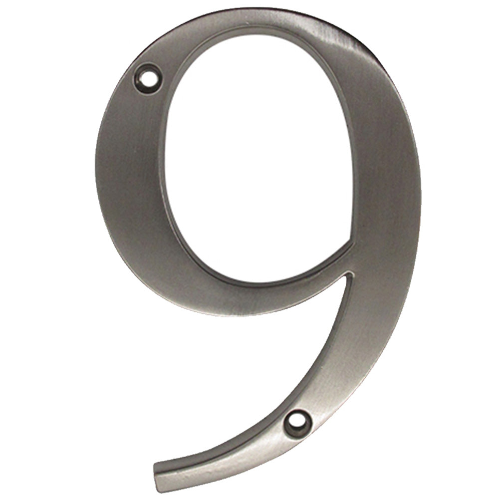 4 Inch Modern Zinc Alloy Silver House Number Signs