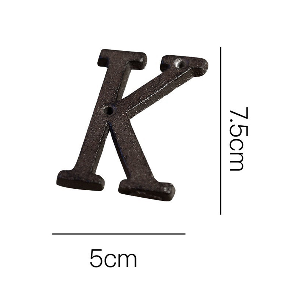 Antique Cast Wrought Iron House Alphabet Letters