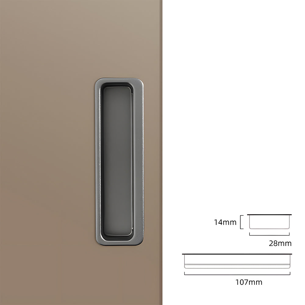 Modern Slotted Recessed Concealed Sliding Door Cabinet Handles