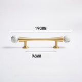 Personality Crystal Brass French Light Luxury Style Wardrobe Cabinet  Pull