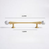 Personality Crystal Brass French Light Luxury Style Wardrobe Cabinet  Pull