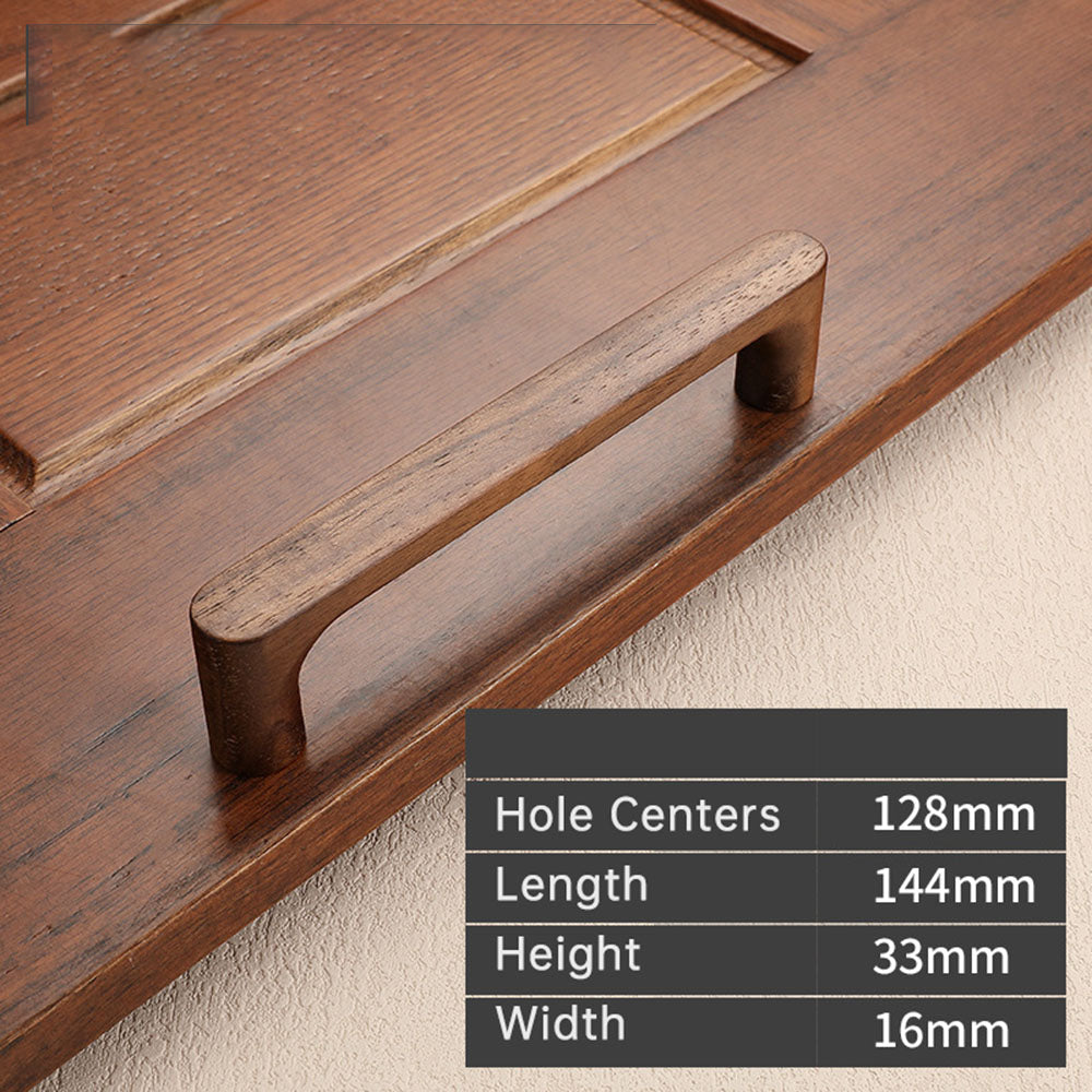 Wooden Furniture Handle Natural Walnut Kitchen Cabinet Handles