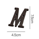 Antique Cast Wrought Iron House Alphabet Letters