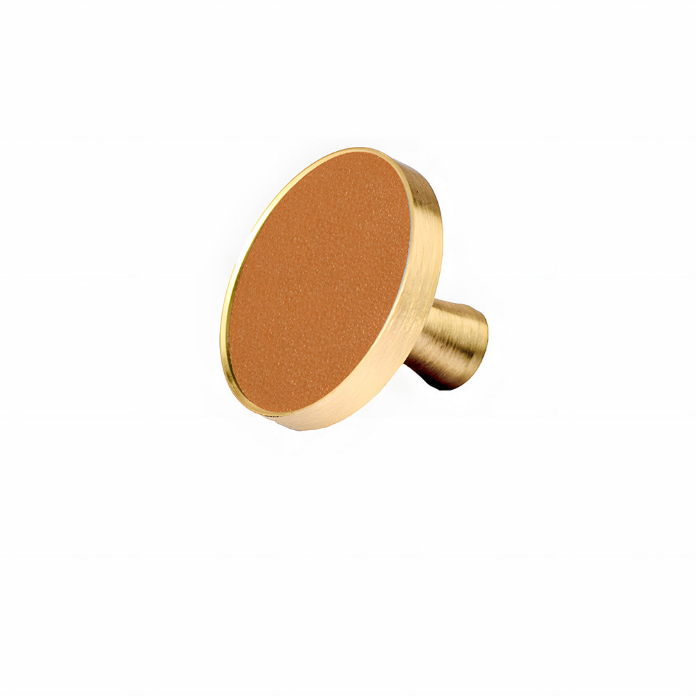 Luxury Solid Brass Leather Wrapped Cabinet Pulls & Knobs