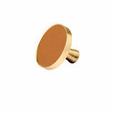Luxury Solid Brass Leather Wrapped Cabinet Pulls & Knobs