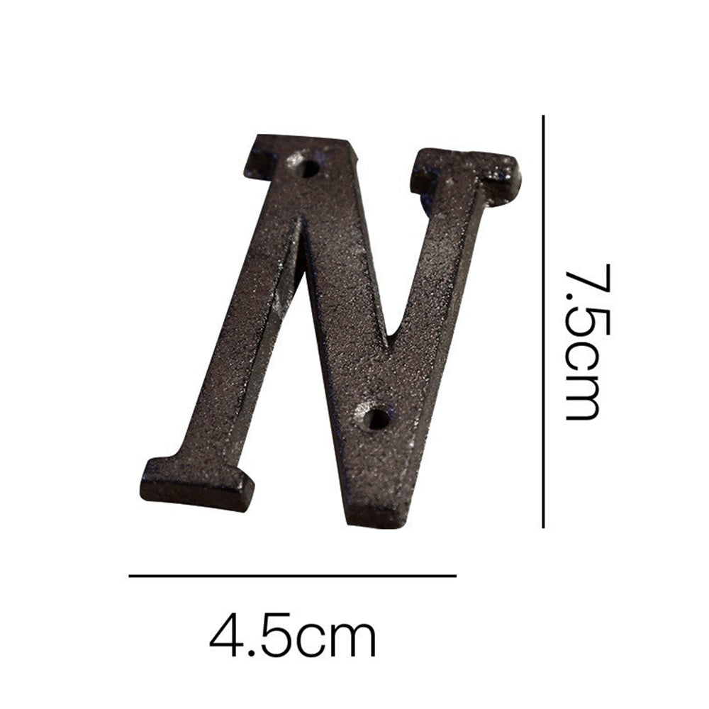 Antique Cast Wrought Iron House Alphabet Letters