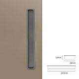 Modern Slotted Recessed Concealed Sliding Door Cabinet Handles