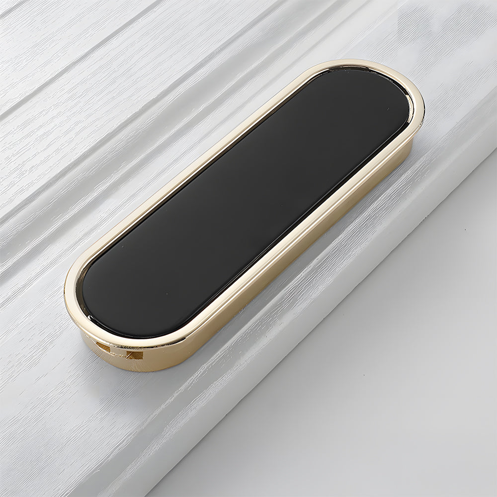 Simple Black Hidden Recessed Cabinet Pulls