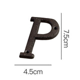 Antique Cast Wrought Iron House Alphabet Letters