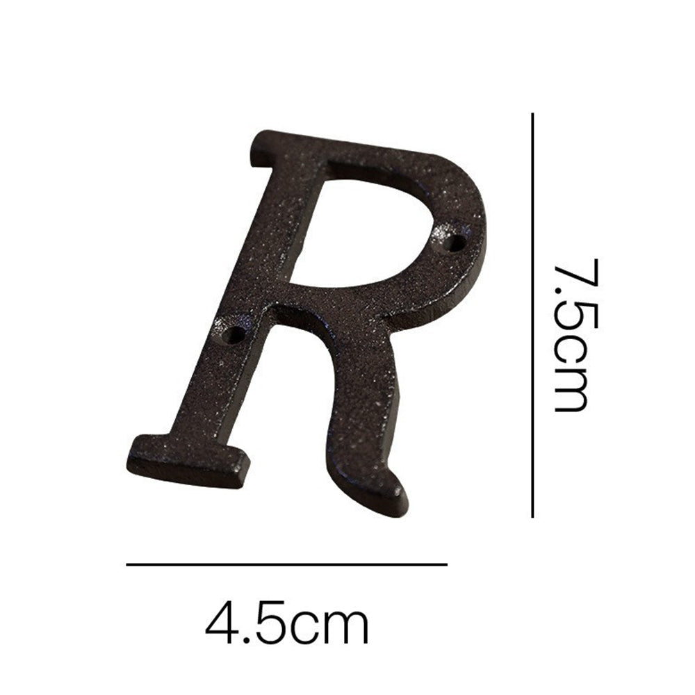 Antique Cast Wrought Iron House Alphabet Letters
