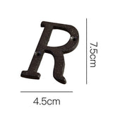 Antique Cast Wrought Iron House Alphabet Letters