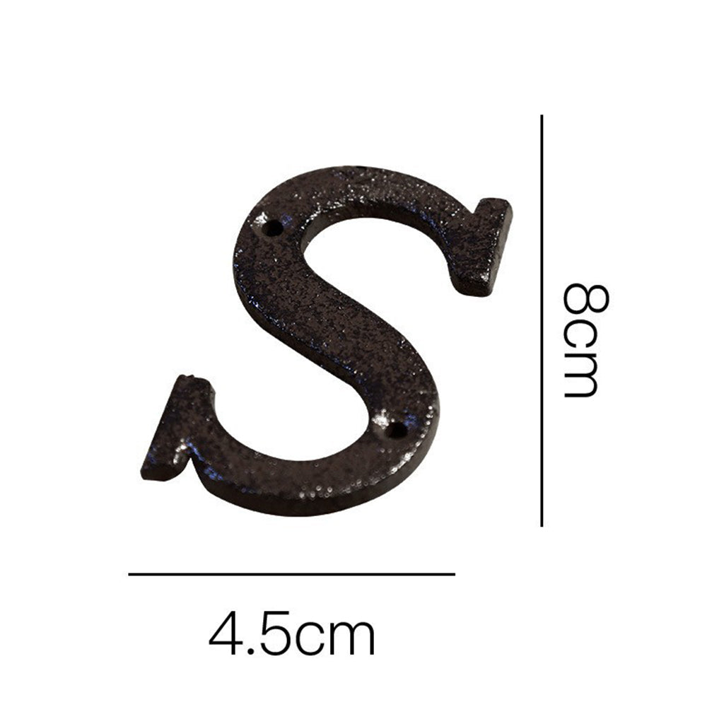 Antique Cast Wrought Iron House Alphabet Letters