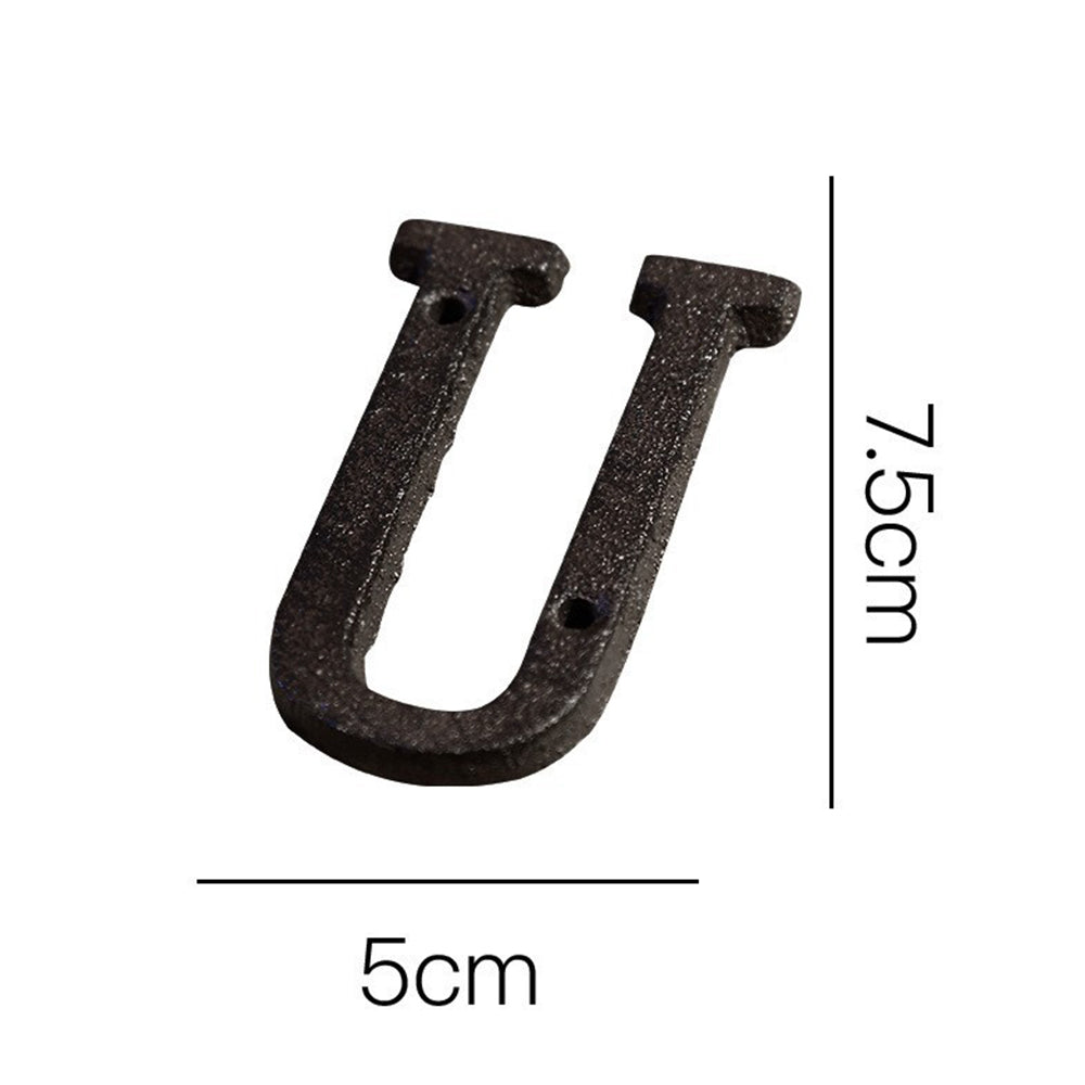 Antique Cast Wrought Iron House Alphabet Letters