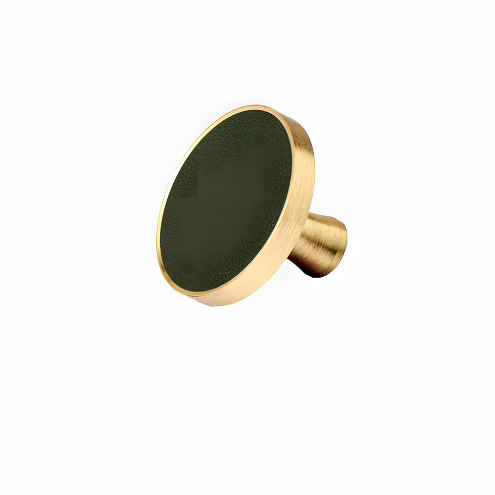 Luxury Solid Brass Leather Wrapped Cabinet Pulls & Knobs