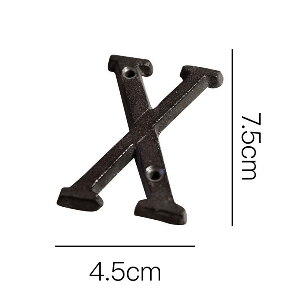 Antique Cast Wrought Iron House Alphabet Letters