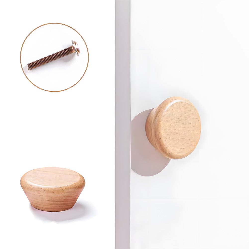 Nordic Solid Wood Cabinet Door Wardrobe Handle