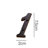 3 Inch Antique Cast Wrought Iron House Door Numbers