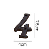 3 Inch Antique Cast Wrought Iron House Door Numbers