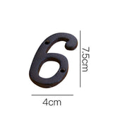 3 Inch Antique Cast Wrought Iron House Door Numbers