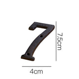 3 Inch Antique Cast Wrought Iron House Door Numbers