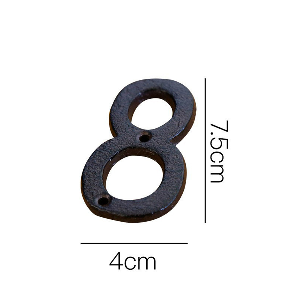 3 Inch Antique Cast Wrought Iron House Door Numbers