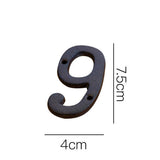 3 Inch Antique Cast Wrought Iron House Door Numbers