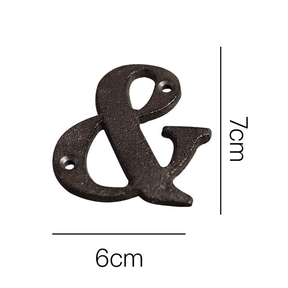 Antique Cast Wrought Iron House Alphabet Letters