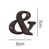 Antique Cast Wrought Iron House Alphabet Letters