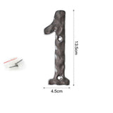 5 Inch Antique Cast Wrought Iron House Door Numbers