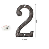 5 Inch Antique Cast Wrought Iron House Door Numbers