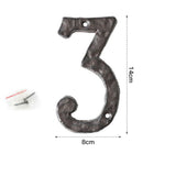 5 Inch Antique Cast Wrought Iron House Door Numbers
