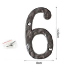5 Inch Antique Cast Wrought Iron House Door Numbers