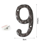 5 Inch Antique Cast Wrought Iron House Door Numbers