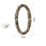 5 Inch Antique Cast Wrought Iron House Door Numbers