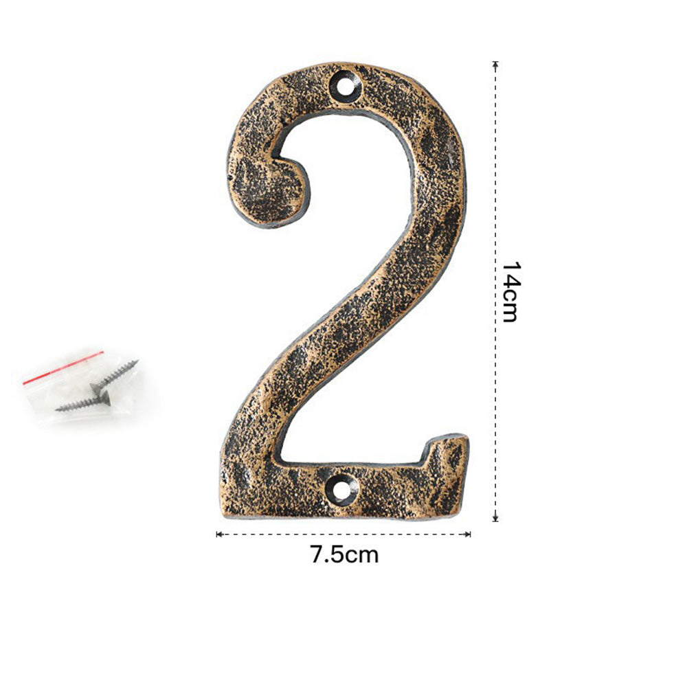5 Inch Antique Cast Wrought Iron House Door Numbers