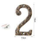 5 Inch Antique Cast Wrought Iron House Door Numbers