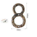 5 Inch Antique Cast Wrought Iron House Door Numbers