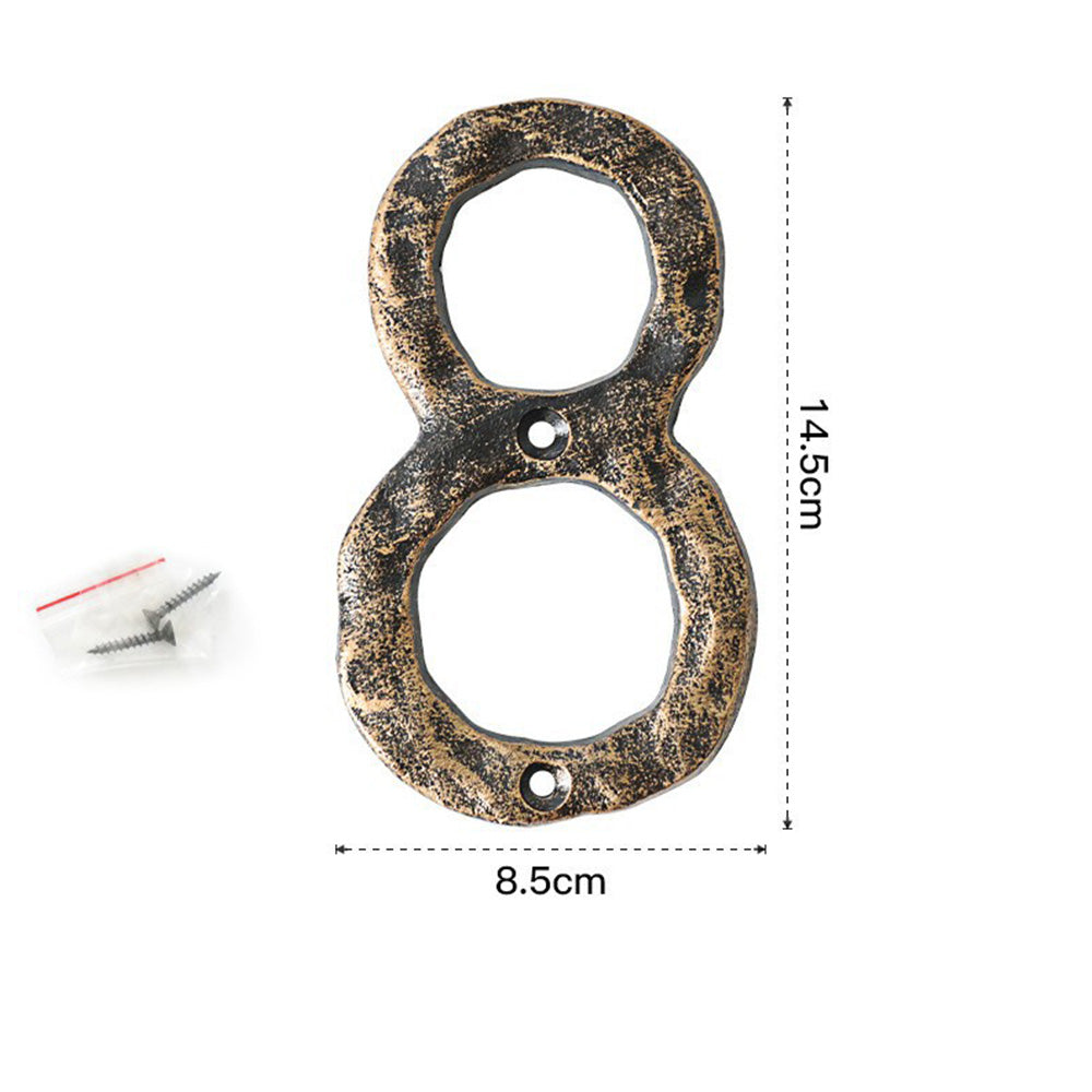 5 Inch Antique Cast Wrought Iron House Door Numbers