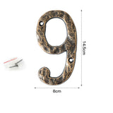 5 Inch Antique Cast Wrought Iron House Door Numbers