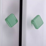 Colored Ceramic Square Single-Hole Cabinet Drawer Knobs