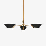 Sacramento chandelier light fixture with modern brass finish