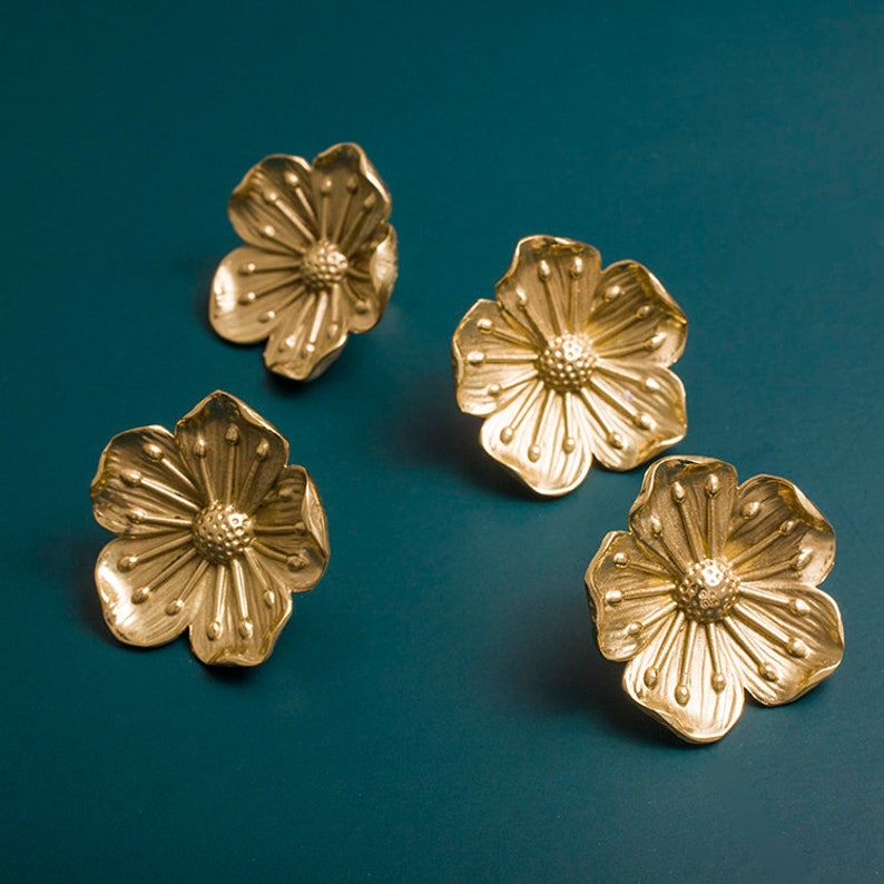 Gold Brass Sakura Cabinet Pulls And Knobs