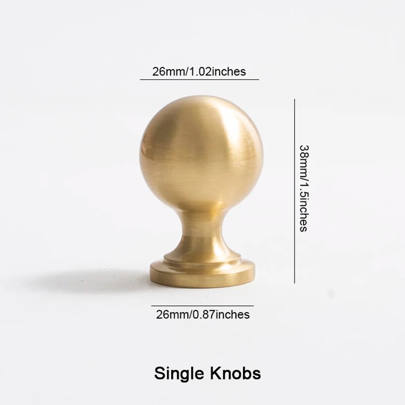 Solid Brass Drawer Pulls Wardrobe Cabinet Knobs handles