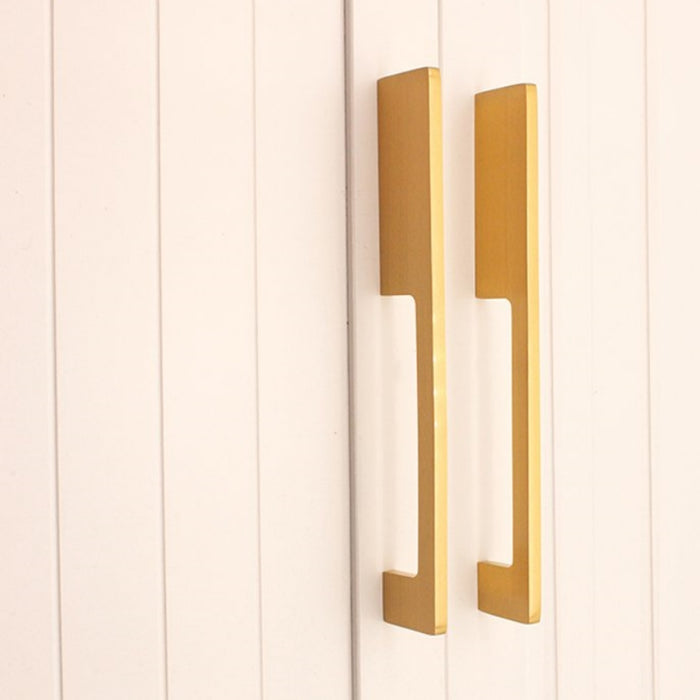 Modern Aluminum Alloy Slimline Gold Cabinet Drawer Handles