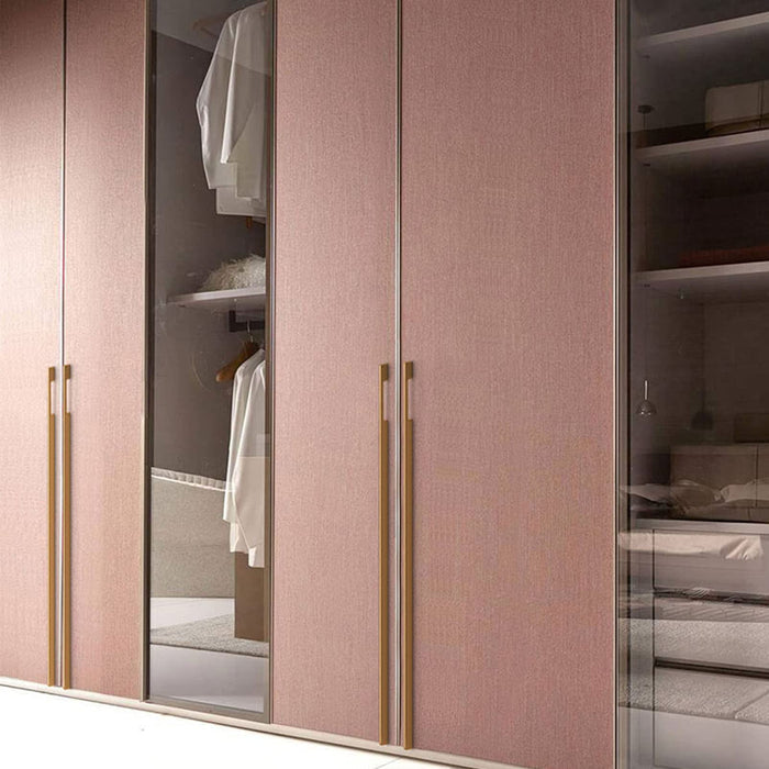 Modern Aluminum Alloy Slimline Gold Cabinet Drawer Handles