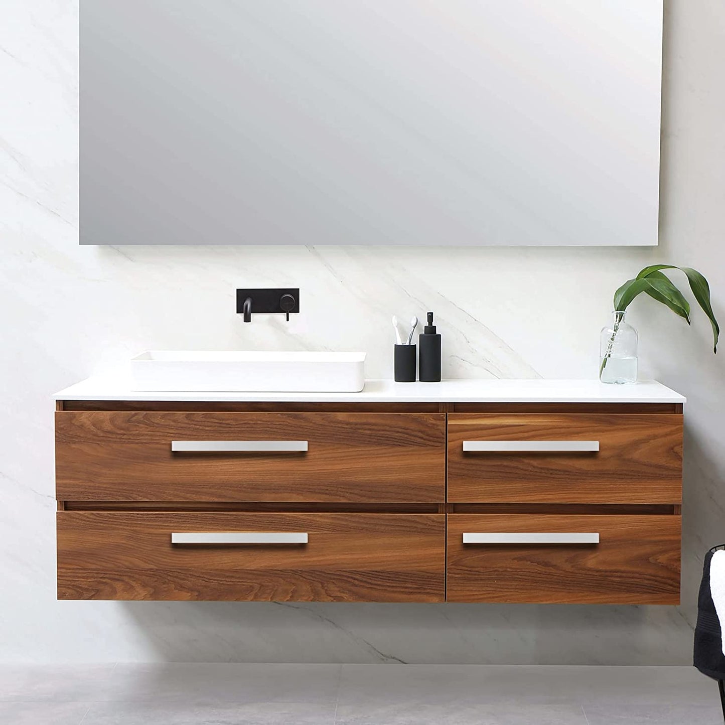 Silver Cabinet Handles for Dresser and Bathroom
