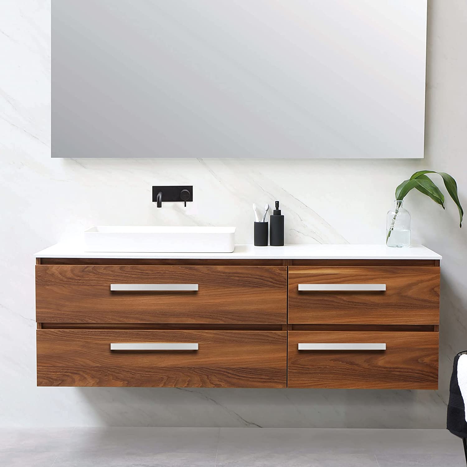 Silver Cabinet Handles for Dresser and Bathroom