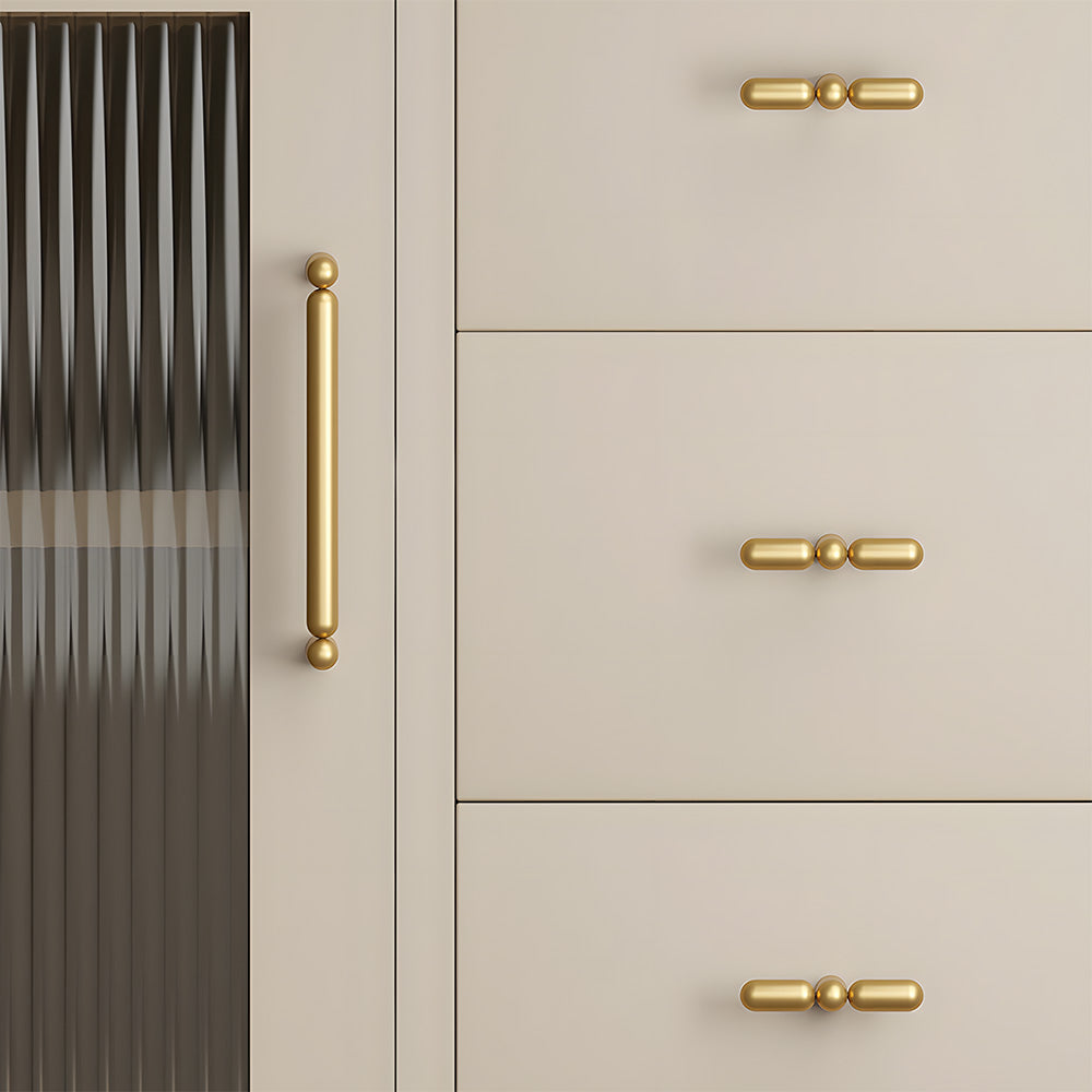 Unique Solid Brass T-Bar Cabinet Pulls