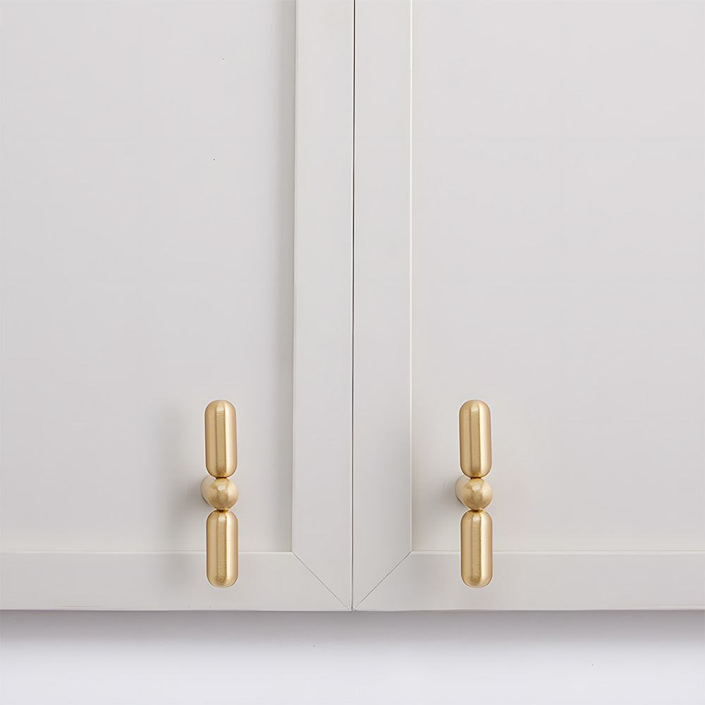 Unique Solid Brass T-Bar Cabinet Pulls