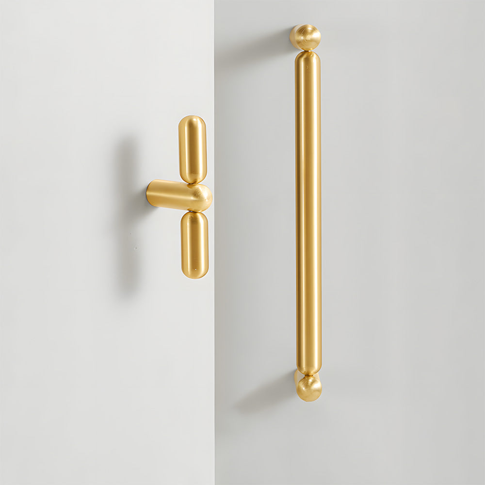 Unique Solid Brass T-Bar Cabinet Pulls